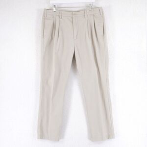 Nautica Khaki Pleated Cotton‎ High Rise Chino Pants 36/29